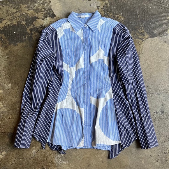 Stella McCartney Tops - Stella McCartney Blue and White Striped Blouse